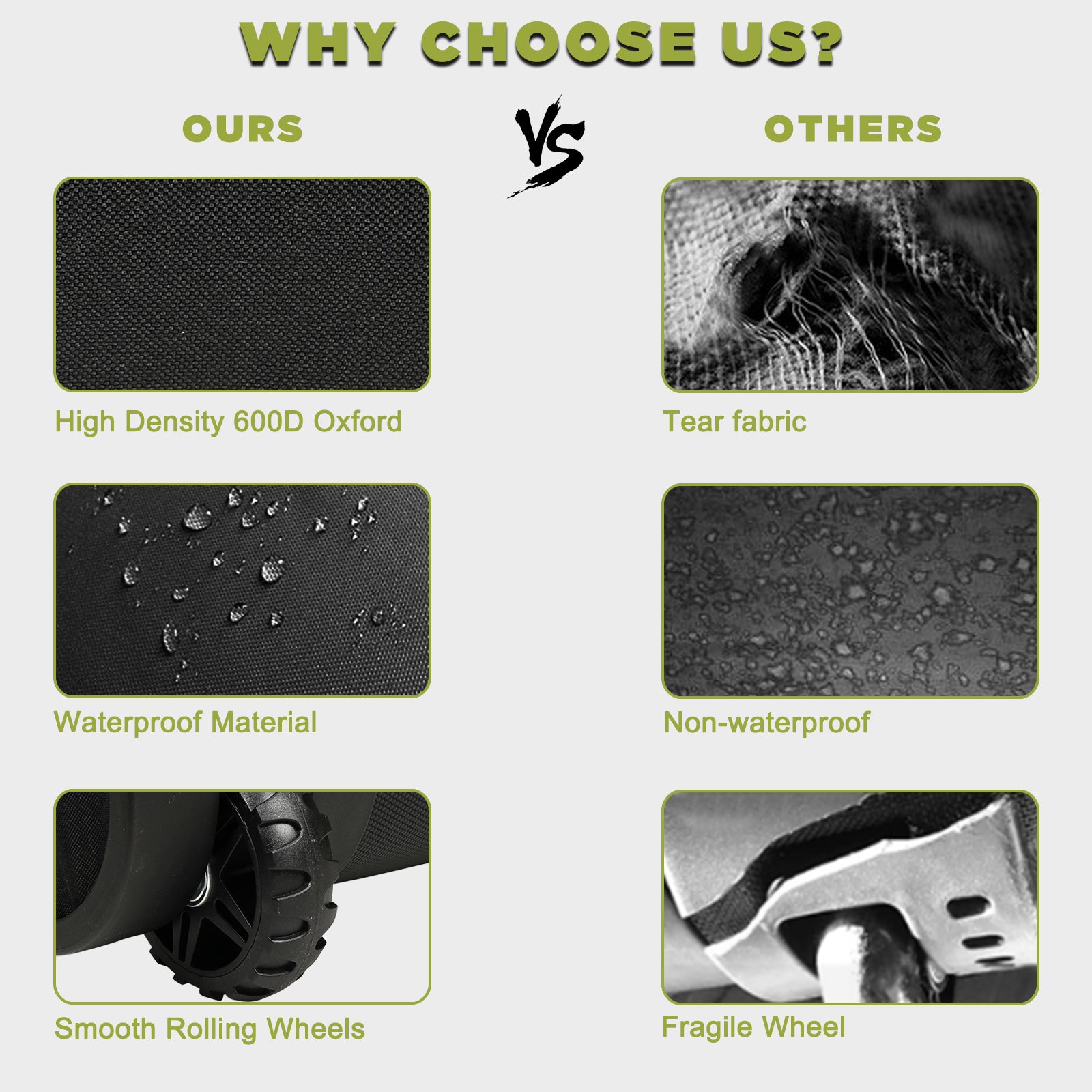 WOLT Golf Travel Bag with Anti-Impact Support System - Soft Padded Golf Travel Case for Airlines, Golf Travel Cover with Wheels