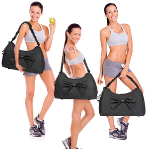 WOLT Gym Bag For Women, Yoga Mat Bag with Shoes Compartment, Wet Pocket and Water Bottle Pocket