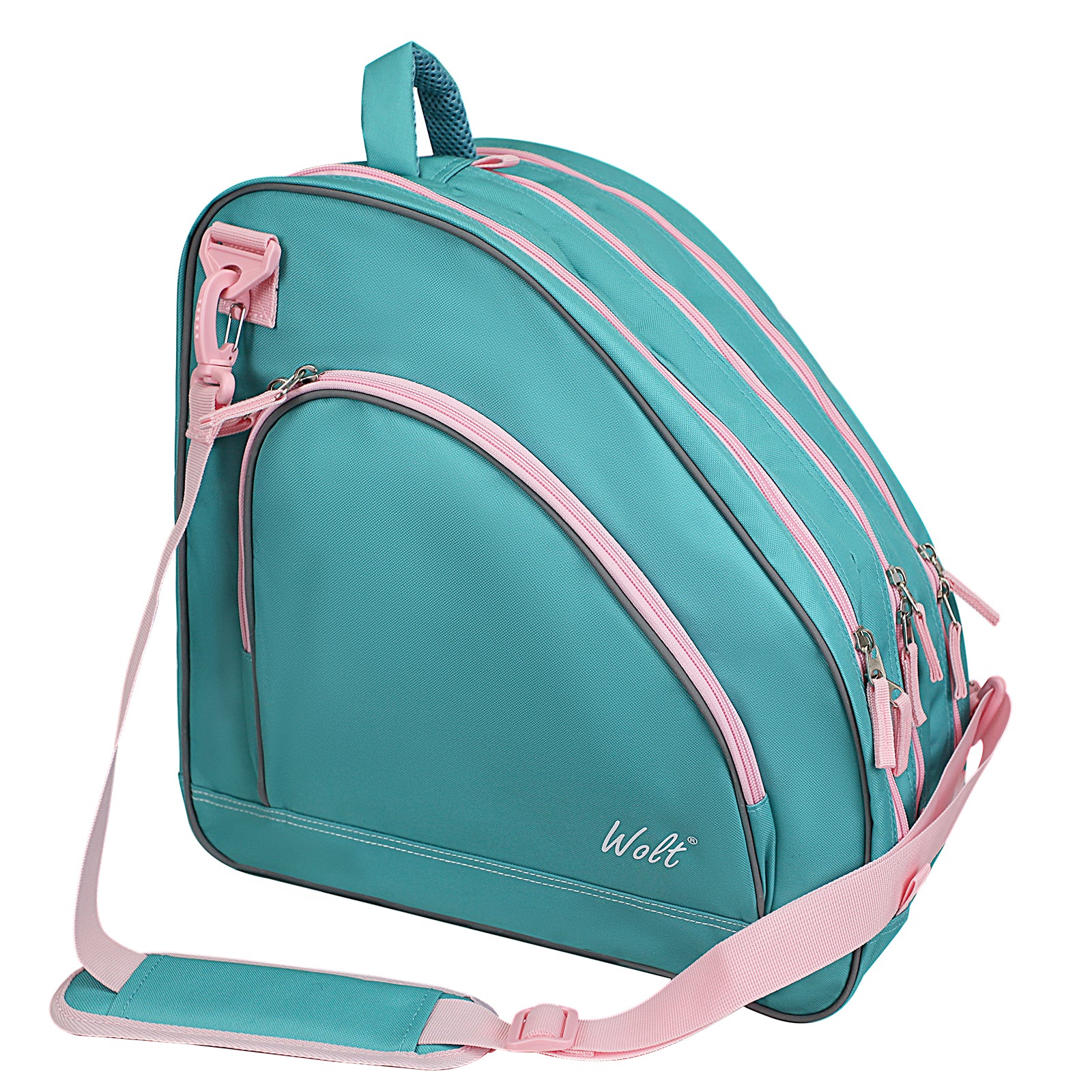WOLT Ice Skate Bag - Roller Skate Bag, Inline Skate Bag with Adjustable Shoulder Strap for Both Youth and Adults.
