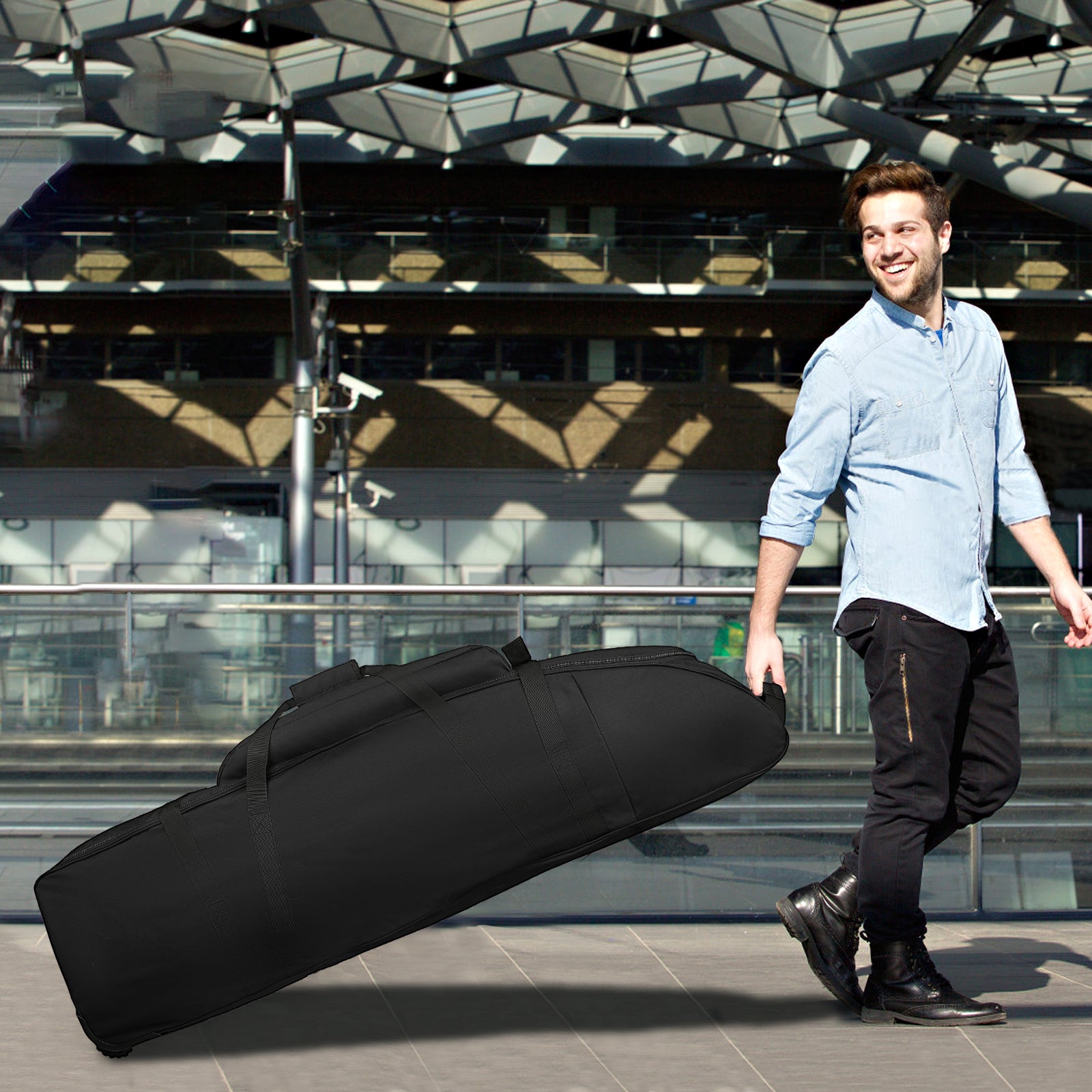 WOLT Golf Travel Bag with Anti-Impact Support System - Soft Padded Golf Travel Case for Airlines, Golf Travel Cover with Wheels