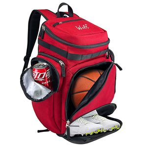 WOLT Basketball Bag Backpack with Separate Ball Compartment and Shoes Pocket, Gym Bags for Men, Large Sports Bag for Basketball, Soccer, Volleyball, Baseball