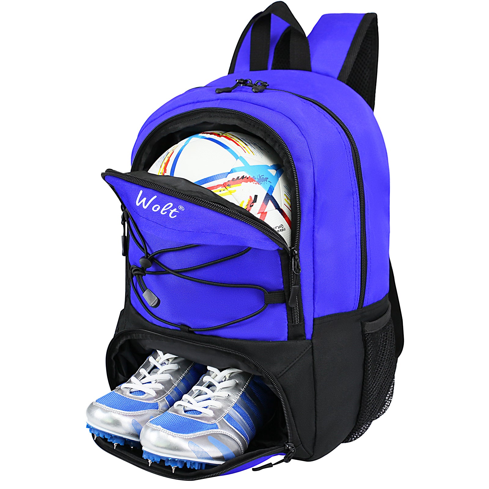 WOLT Soccer Backpack Soccer Bag with Ball Holder & Shoes Compartment, Sport Equipment Bags For Football, Basketball, Volleyball, Gym