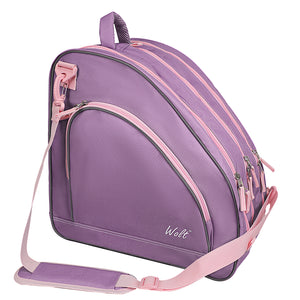 WOLT Ice Skate Bag - Roller Skate Bag, Inline Skate Bag with Adjustable Shoulder Strap for Both Youth and Adults.