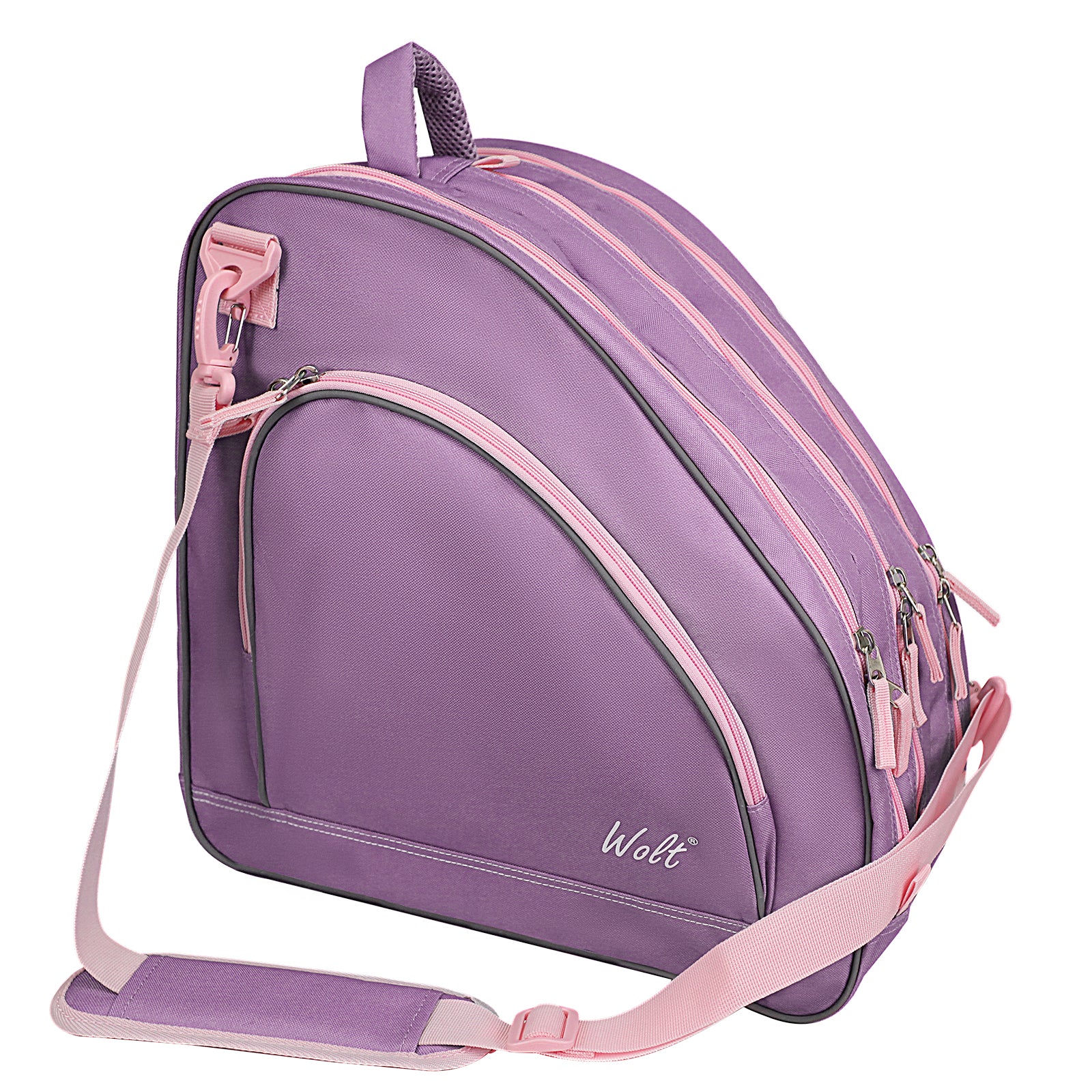WOLT Ice Skate Bag - Roller Skate Bag, Inline Skate Bag with Adjustable Shoulder Strap for Both Youth and Adults.