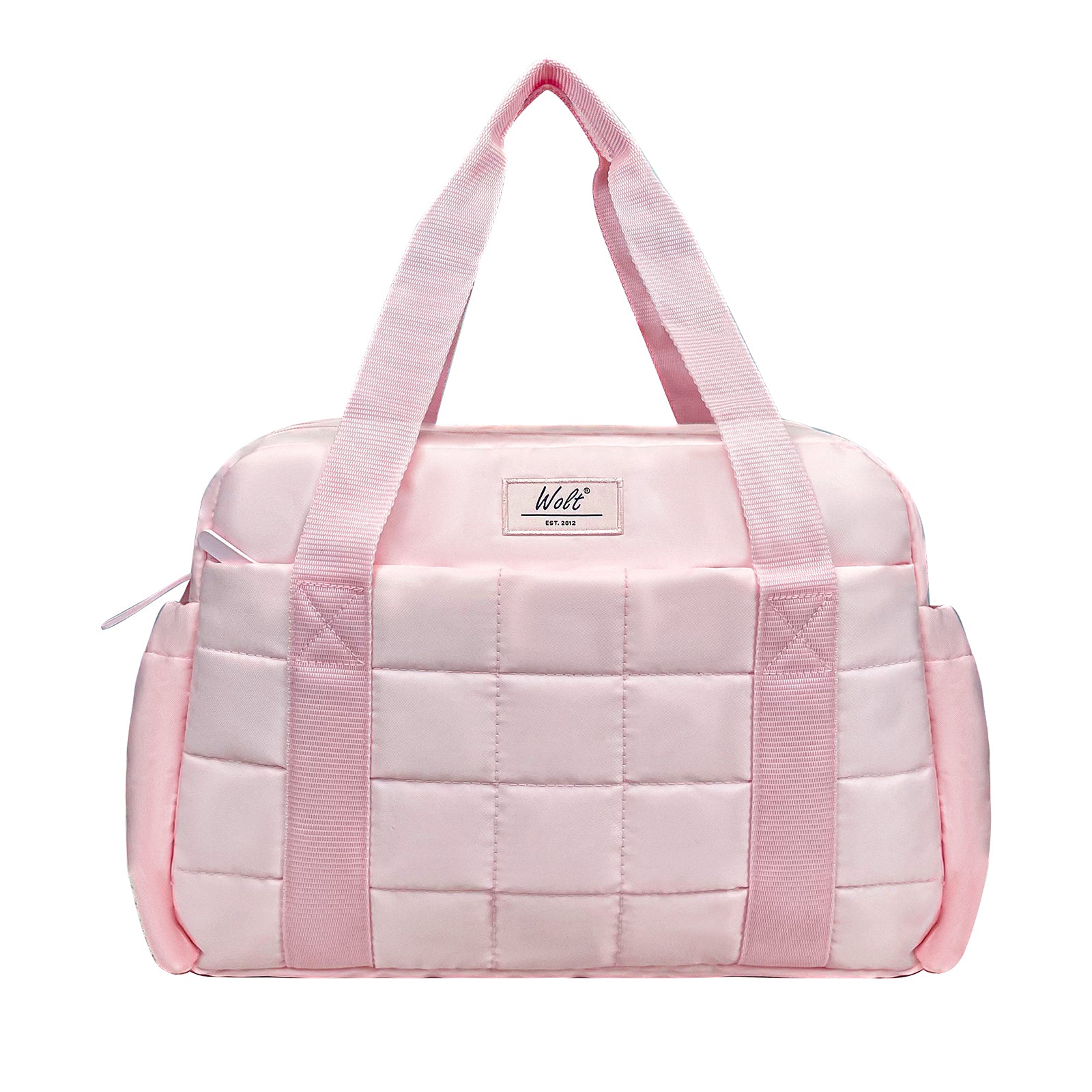 WOLT Small Gym Bag for Women, 14 inch Lightweight Gym Duffle Bag with Wet Compartment Quilted Tote for Sports Workout