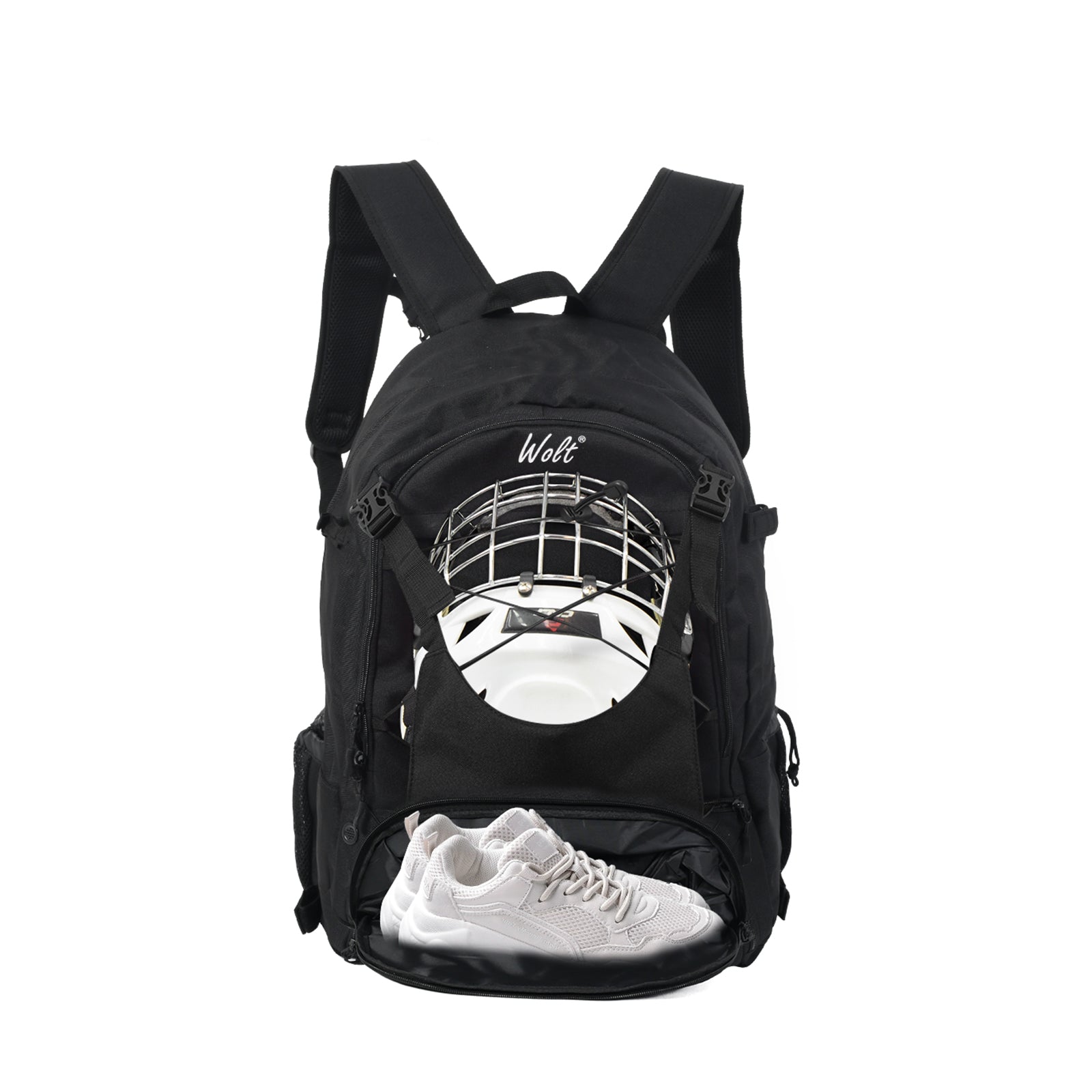 WOLT Lacrosse Bag-Lacrosse Backpack with Two Sticks Holder-Large Field Hockey Bag Holds All Sport Gears