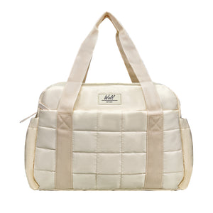 WOLT Small Gym Bag for Women, 14 inch Lightweight Gym Duffle Bag with Wet Compartment Quilted Tote for Sports Workout