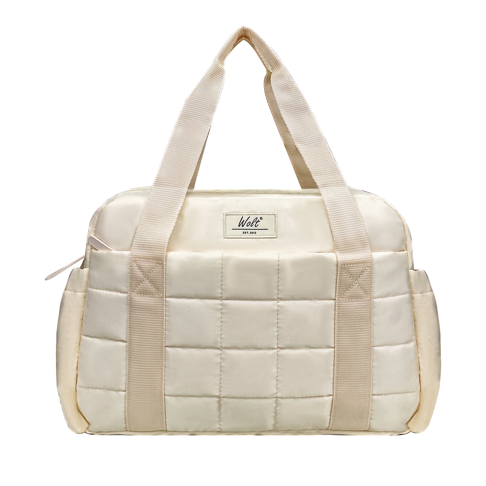 WOLT Small Gym Bag for Women, 14 inch Lightweight Gym Duffle Bag with Wet Compartment Quilted Tote for Sports Workout