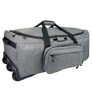 WOLT 120L Rolling Duffle Bag with Wheels, Large Deployment Military Bag, Wheeled Heavy Duty Luggage for Travel, Camping