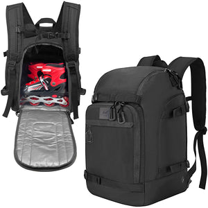 WOLT Ski Boot Bag Backpack - 50L Snowboard Boot Bag for Air Travel for Snow Boots, Ski Helmet, Gloves, Goggles, Skiing Gear