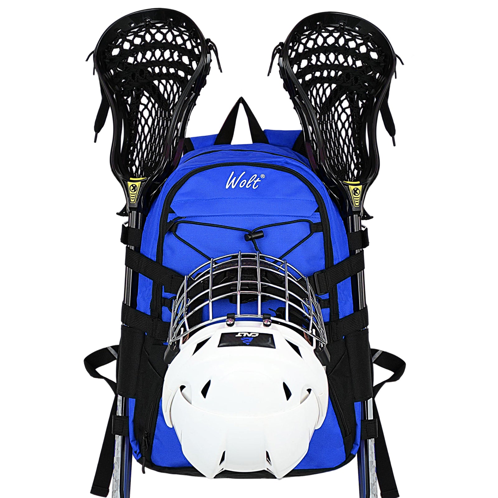 WOLT Lacrosse Bag-Lacrosse Backpack with Two Sticks Holder-Large Field Hockey Bag Holds All Sport Gears