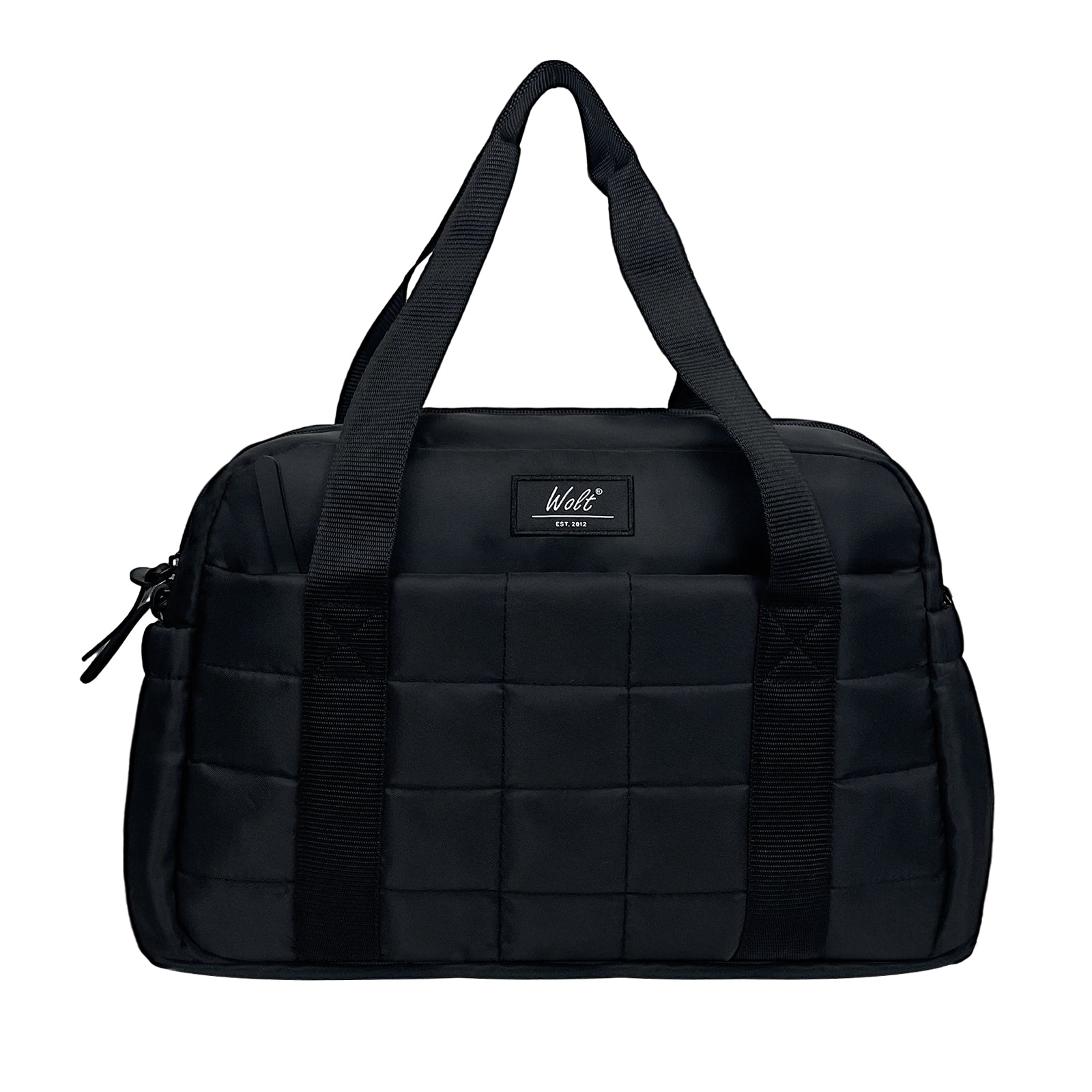 WOLT Small Gym Bag for Women, 14 inch Lightweight Gym Duffle Bag with Wet Compartment Quilted Tote for Sports Workout