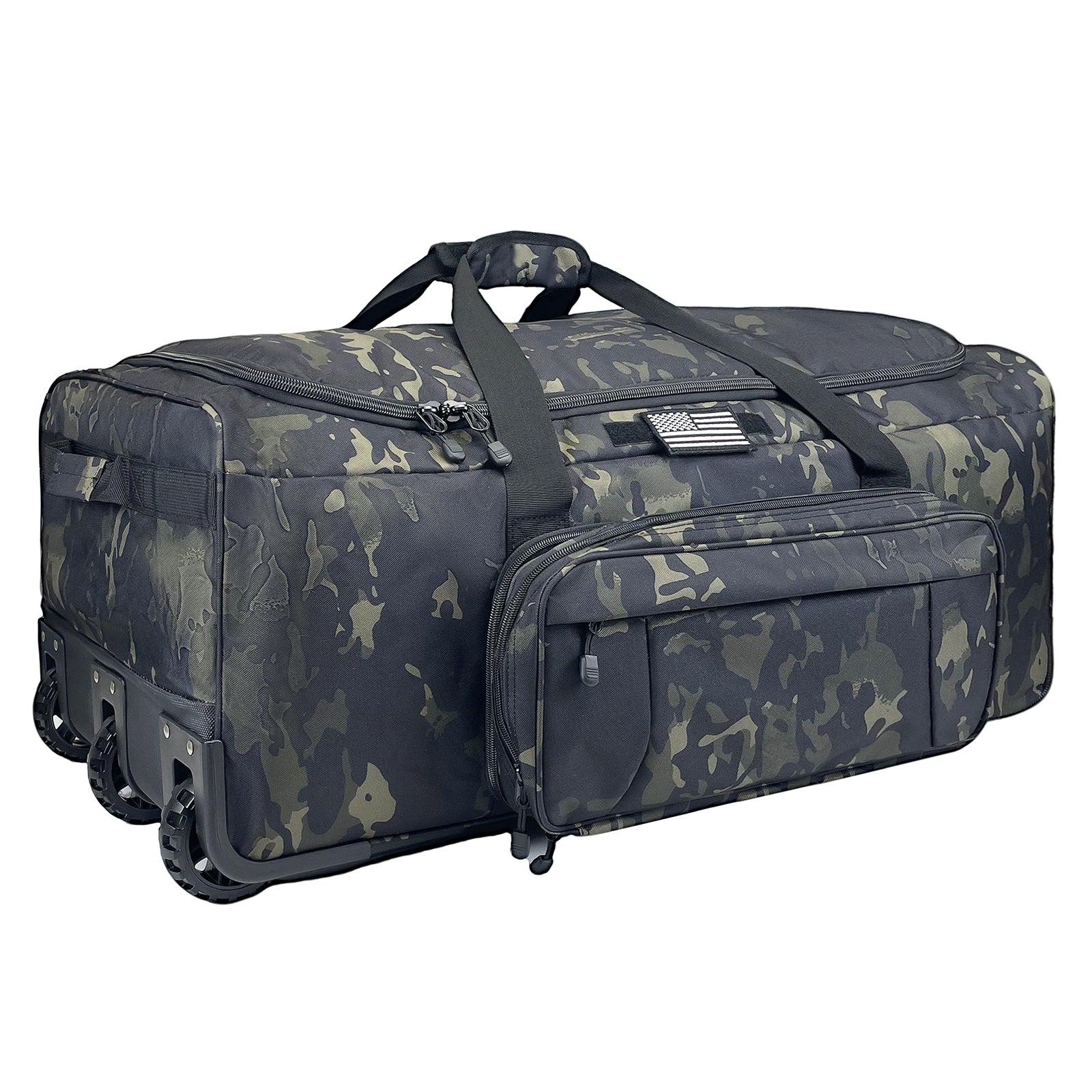 WOLT 120L Rolling Duffle Bag with Wheels, Large Deployment Military Bag, Wheeled Heavy Duty Luggage for Travel, Camping