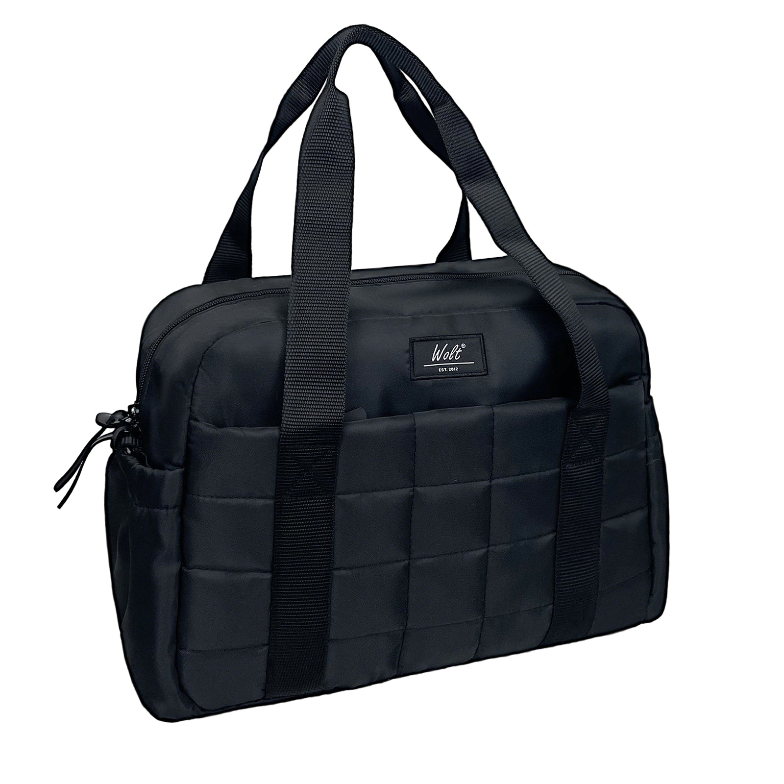 WOLT Small Gym Bag for Women, 14 inch Lightweight Gym Duffle Bag with Wet Compartment Quilted Tote for Sports Workout