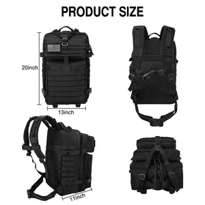 WOLT Military Tactical Backpack for Men 45L Molle Backpack 3 Day Assault Pack Bug Out Bag, Heavy Duty Rucksack for Hiking Gym