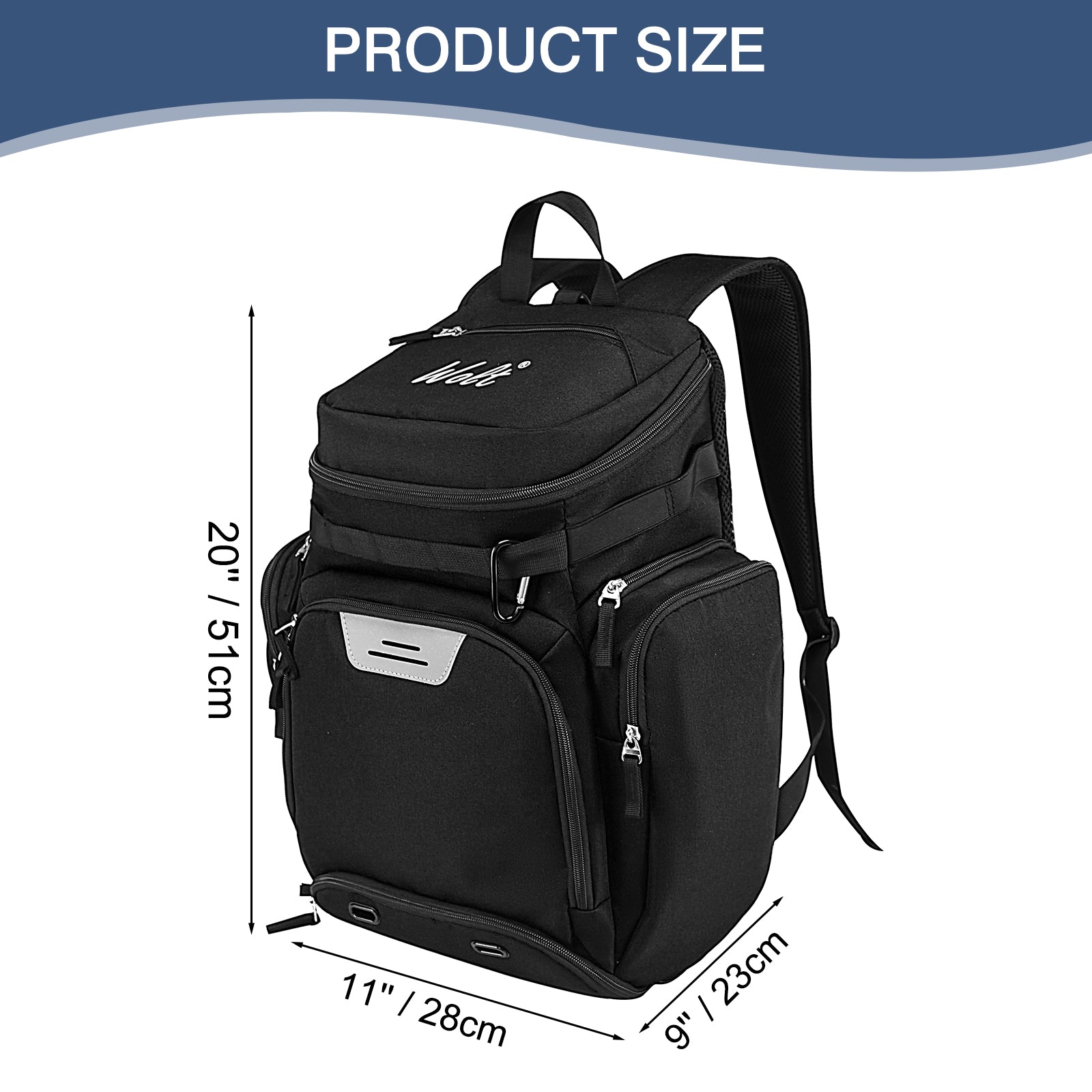 WOLT Basketball Bag Backpack with Separate Ball Compartment and Shoes Pocket, Gym Bags for Men, Large Sports Bag for Basketball, Soccer, Volleyball, Baseball