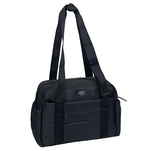 Wolt Travel Puffer Tote Bag for Women,Small Gym Duffle Bag with Wet Pocket,Upgrade Zipper Puffy Lightweight Soft Durable Splash-proof Carry On Handbag for Teacher Nurse Weekender Overnight 14 in