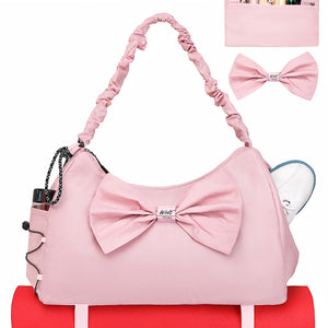 WOLT Gym Bag For Women, Yoga Mat Bag with Shoes Compartment, Wet Pocket and Water Bottle Pocket