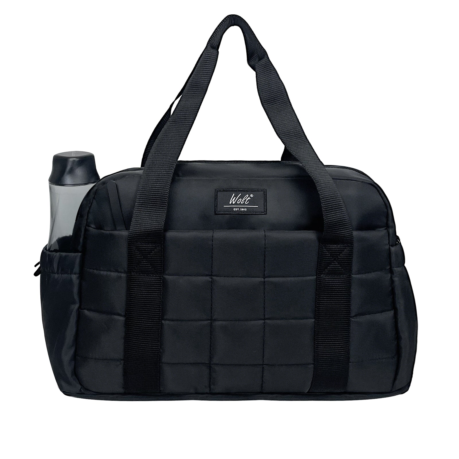 WOLT Small Gym Bag for Women, 14 inch Lightweight Gym Duffle Bag with Wet Compartment Quilted Tote for Sports Workout