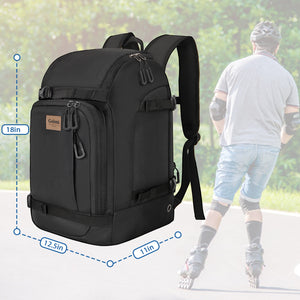 WOLT Ski Boot Bag Backpack - 50L Snowboard Boot Bag for Air Travel for Snow Boots, Ski Helmet, Gloves, Goggles, Skiing Gear