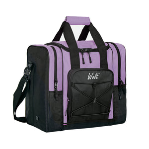 WOLT Bowling Ball Bag for Single Ball - Bowling Ball Tote Bag with Padded Ball Holder, 2 Pockets fit Bowling Shoes Up to Mens Size 14 and Accessories