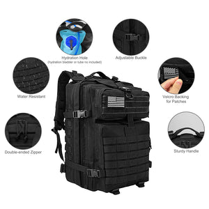 WOLT Military Tactical Backpack for Men 45L Molle Backpack 3 Day Assault Pack Bug Out Bag, Heavy Duty Rucksack for Hiking Gym