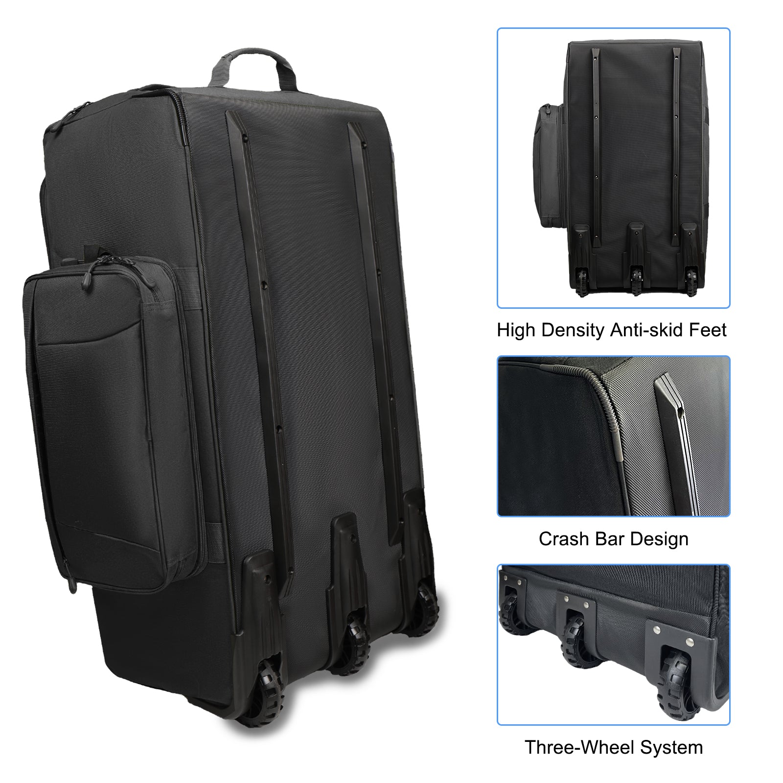 WOLT 120L Rolling Duffle Bag with Wheels, Large Deployment Military Bag, Wheeled Heavy Duty Luggage for Travel, Camping