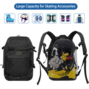 WOLT Ski Boot Bag Backpack - 50L Snowboard Boot Bag for Air Travel for Snow Boots, Ski Helmet, Gloves, Goggles, Skiing Gear