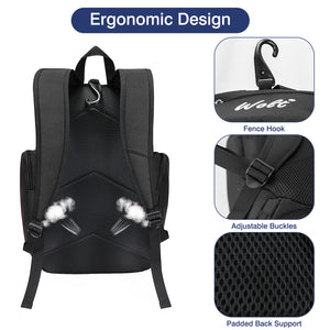 WOLT Baseball Bag Backpack for Youth and Adults-Softball Bag with Separate Helmet Compartment and Shoes Pocket,Multifunctional Sport Backpack for Baseball, Volleyball,Basketball, Soccer