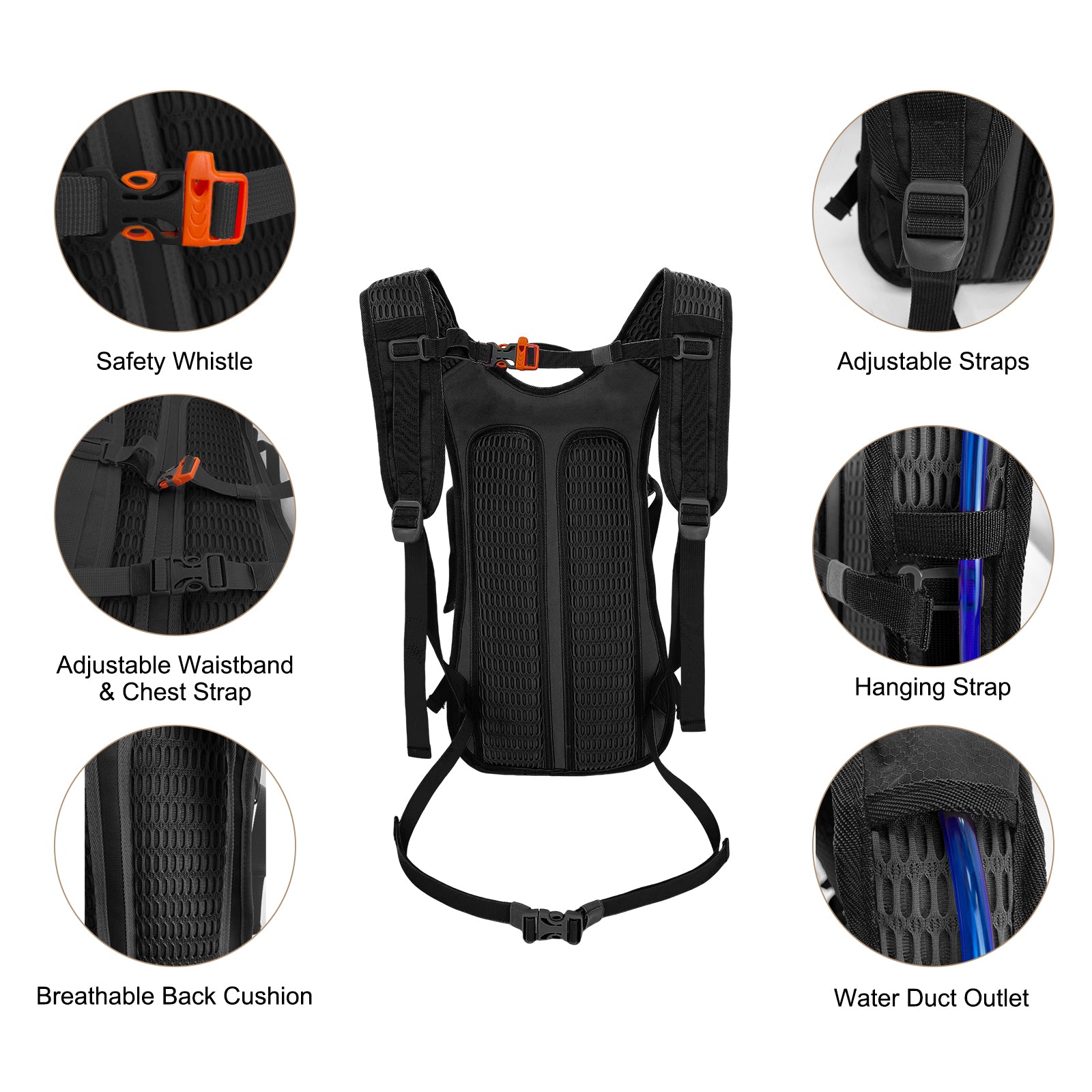 WOLT Hydration Backpack 18L Hiking Water Backpack with 2L Water Bladder for Men Women, Hydration Pack for Running Cycling Biking and Climbing