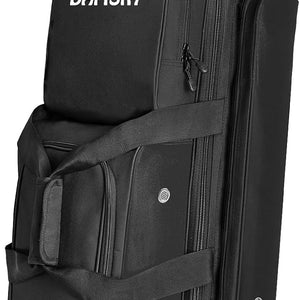 DAFISKY 3 Ball Bowling Bags with Wheels, Roller Bowling Bag with Multiple Pockets Retractable Handle Extends to 38‘’