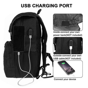 WOLT Laptop Backpack with USB Charging Port Fits Up to 17 Inch Laptop, College Backpack for Men Women, Computer Business Bookbag