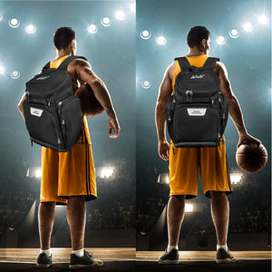 WOLT Basketball Bag Backpack with Separate Ball Compartment and Shoes Pocket, Gym Bags for Men, Large Sports Bag for Basketball, Soccer, Volleyball, Baseball