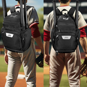 WOLT Baseball Bag Backpack for Youth and Adults-Softball Bag with Separate Helmet Compartment and Shoes Pocket,Multifunctional Sport Backpack for Baseball, Volleyball,Basketball, Soccer
