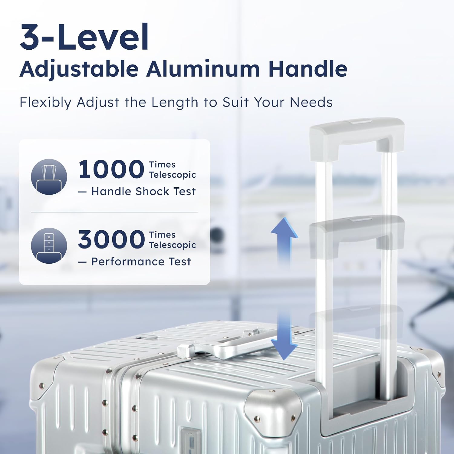 Trunk Luggage 24 Inch with Aluminum Frame Zipperless Suitcase