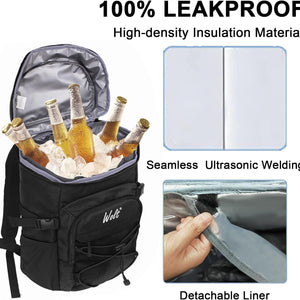 WOLT Cooler Backpack,24 Cans Insulated Backpack Cooler Leakproof,Lightweight Soft Cooler Bag,Camping Cooler,Large Capacity Beach Cooler,Waterproof Travel Cooler Lunch Backpack for Hiking
