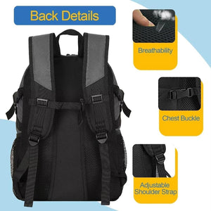 DAFISKY Basketball Backpack, Basketball Bag with Ball Holder Shoes Compartment, Sports Equipment Bag for Soccer Ball, Volleyball
