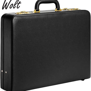 Briefcases for Men, Anti-Theft Dual Lock Briefcase with 16 Inch Laptop Compartment, Waterproof Faux Leather, Brief Cases Men with Multi File Organizer, Perfect for Office, Travel