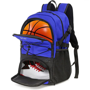 WOLT Basketball Backpack Large Sports Bag with Separate Ball Holder & Shoes Compartment, Best for Basketball, Soccer,Gym
