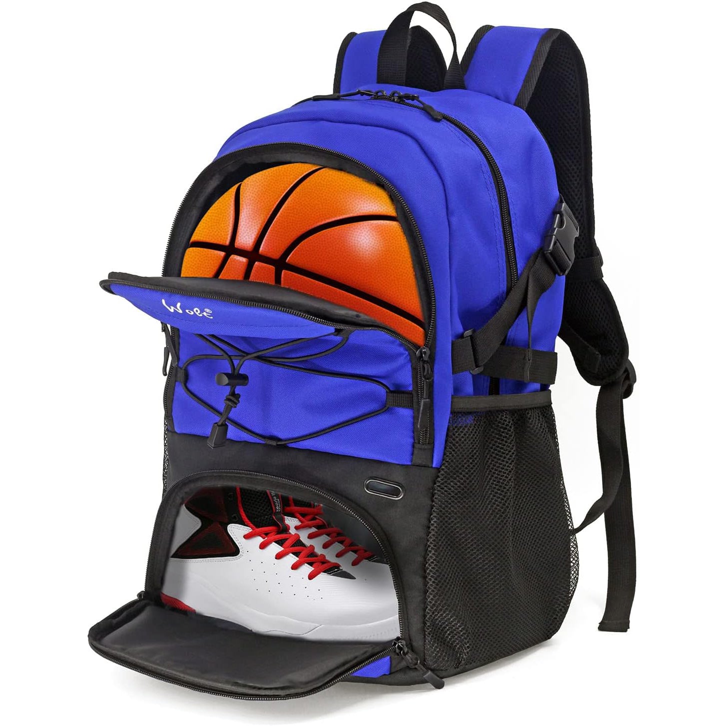 WOLT Basketball Backpack Large Sports Bag with Separate Ball Holder & Shoes Compartment, Best for Basketball, Soccer,Gym