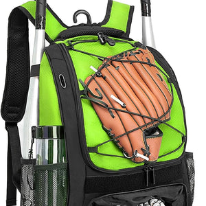 DAFISKY Baseball Bag Softball Backpack - Youth Adult T Ball Bat Equipment Bag with Bat Helmet Holders, Shoe Compartment