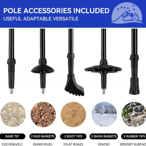 Poles Collapsible Hiking Poles, Lightweight Aluminum Hiking Sticks