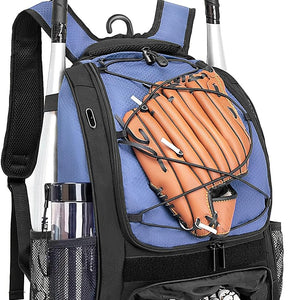 DAFISKY Baseball Bag Softball Backpack - Youth Adult T Ball Bat Equipment Bag with Bat Helmet Holders, Shoe Compartment