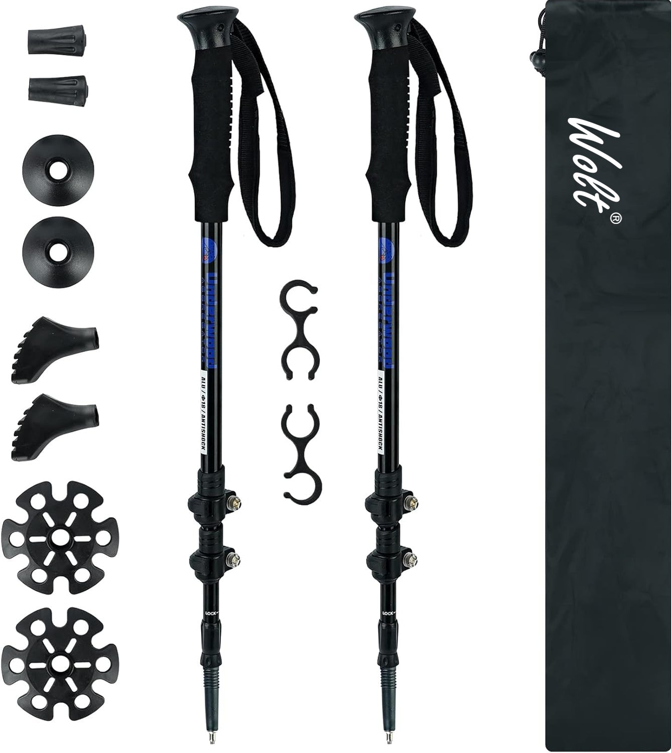 Poles Collapsible Hiking Poles, Lightweight Aluminum Hiking Sticks