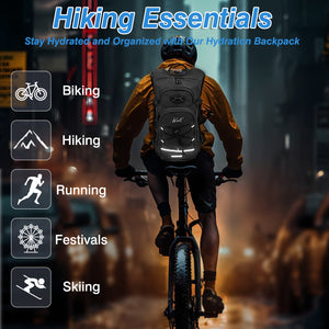 WOLT Hydration Backpack 18L Hiking Water Backpack with 2L Water Bladder for Men Women, Hydration Pack for Running Cycling Biking and Climbing
