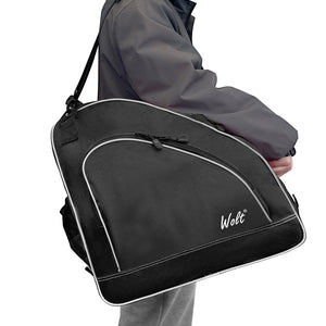 WOLT Ice Skate Bag - Roller Skate Bag, Inline Skate Bag with Adjustable Shoulder Strap for Both Youth and Adults.