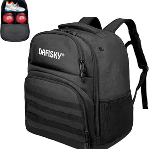 DAFISKY Bowling Ball Bag 2 Ball Bowling Backpack for Single or 2 Balls with Shoes Compartment Fits Up to US Size 15