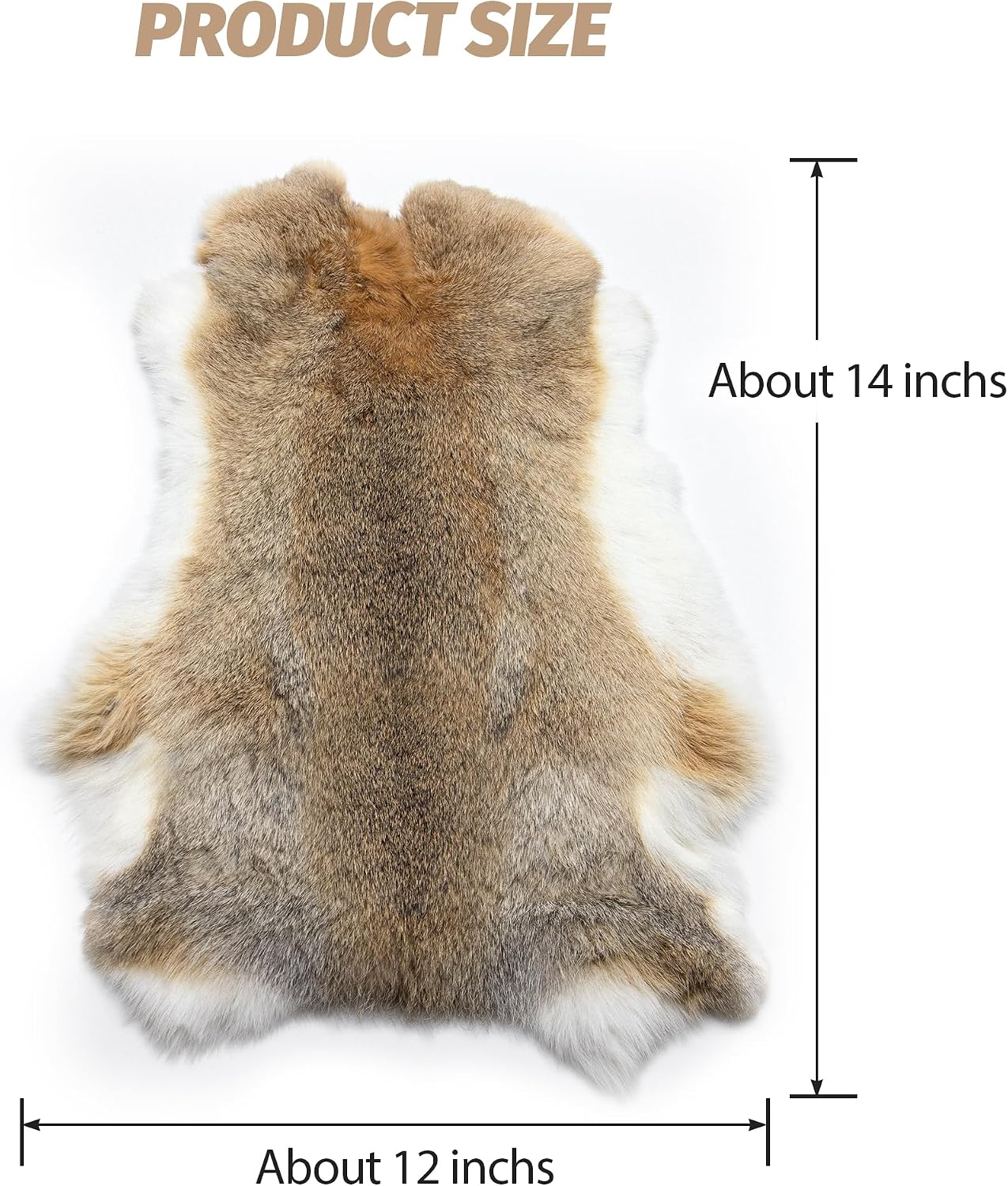 Craft Rabbit Skin Fur Pelt – Ethically Sourced, 12"x14" Tanned Hide for DIY Crafts, Costumes & Home Décor(1, Straw Yellow)