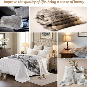Craft Rabbit Skin Fur Pelt – Ethically Sourced, 12