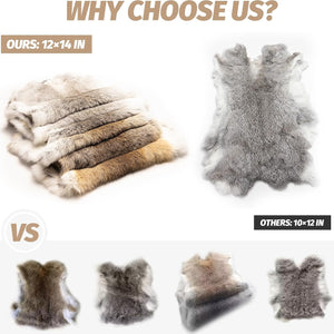 Craft Rabbit Skin Fur Pelt – Ethically Sourced, 12